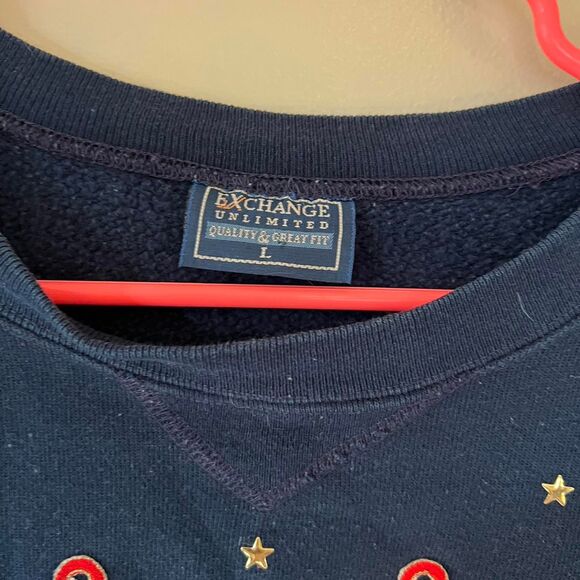 Exchange Unlimited Women's Navy and Black Sweatshirt - Picture 3 of 4